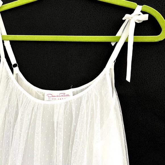 Oscar de la Renta Pink Label women’s sexy sheer chemise and robe set - Picture 5 of 12